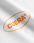 Cuera Oncourt Made Polo ss in White, logo print detail