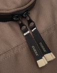 Cuera Oncourt Medium Padel Bag in Walnut, zip and pocket detail