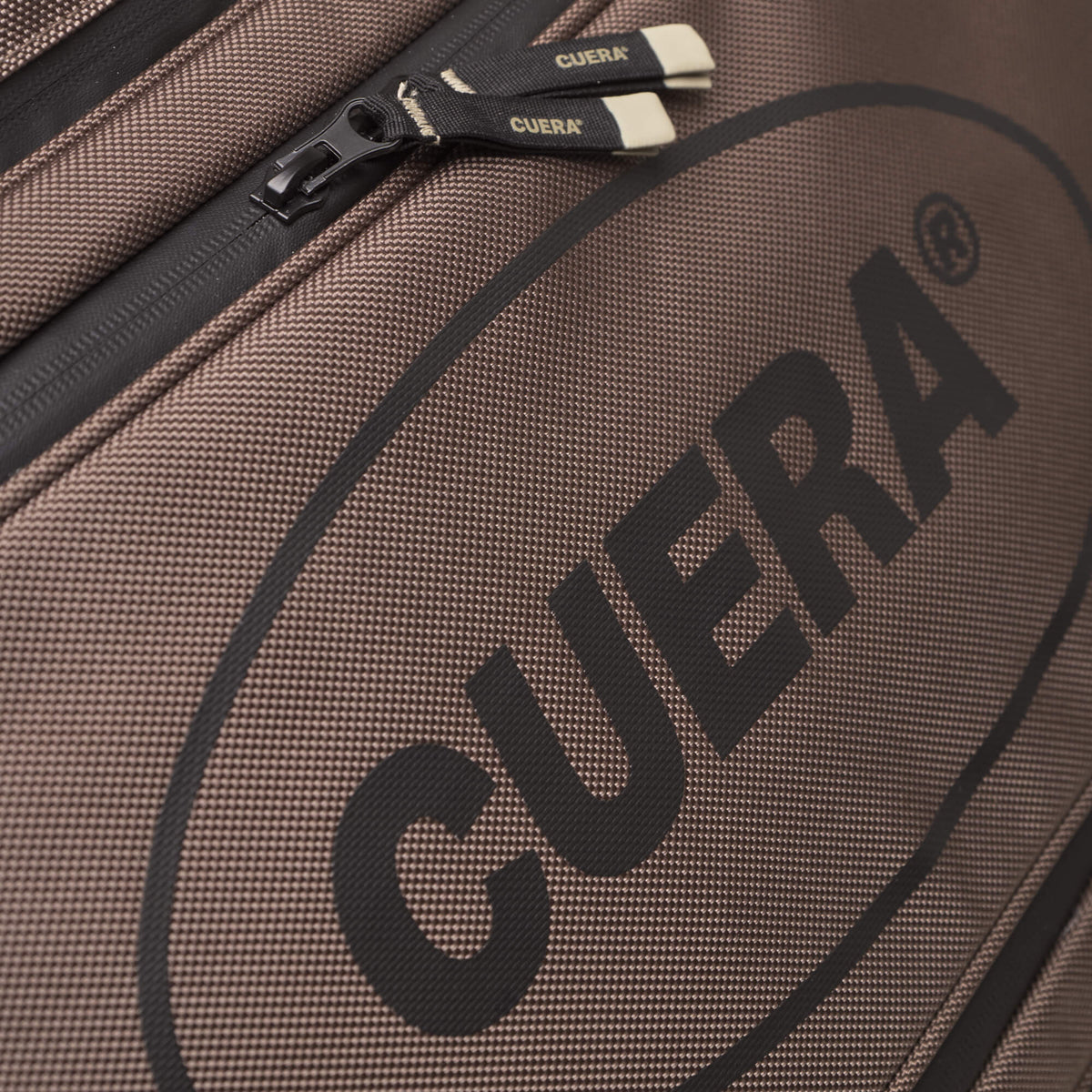 Cuera Oncourt Premium Padel Bag in Walnut, logo print detail