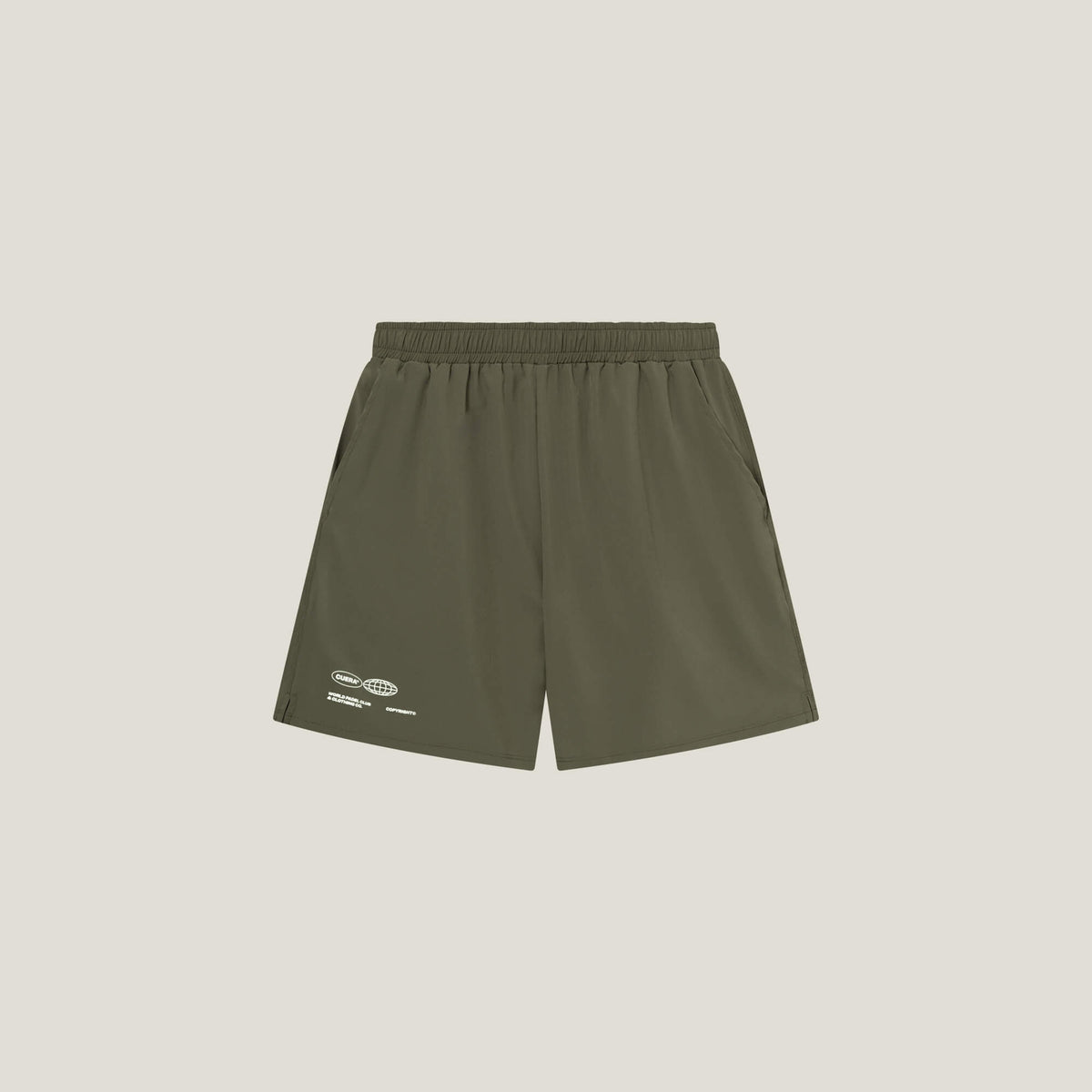 Cuera Oncourt Shorts & Light Weight T-Shirt Army w. Black Bundle, flat lay front view
