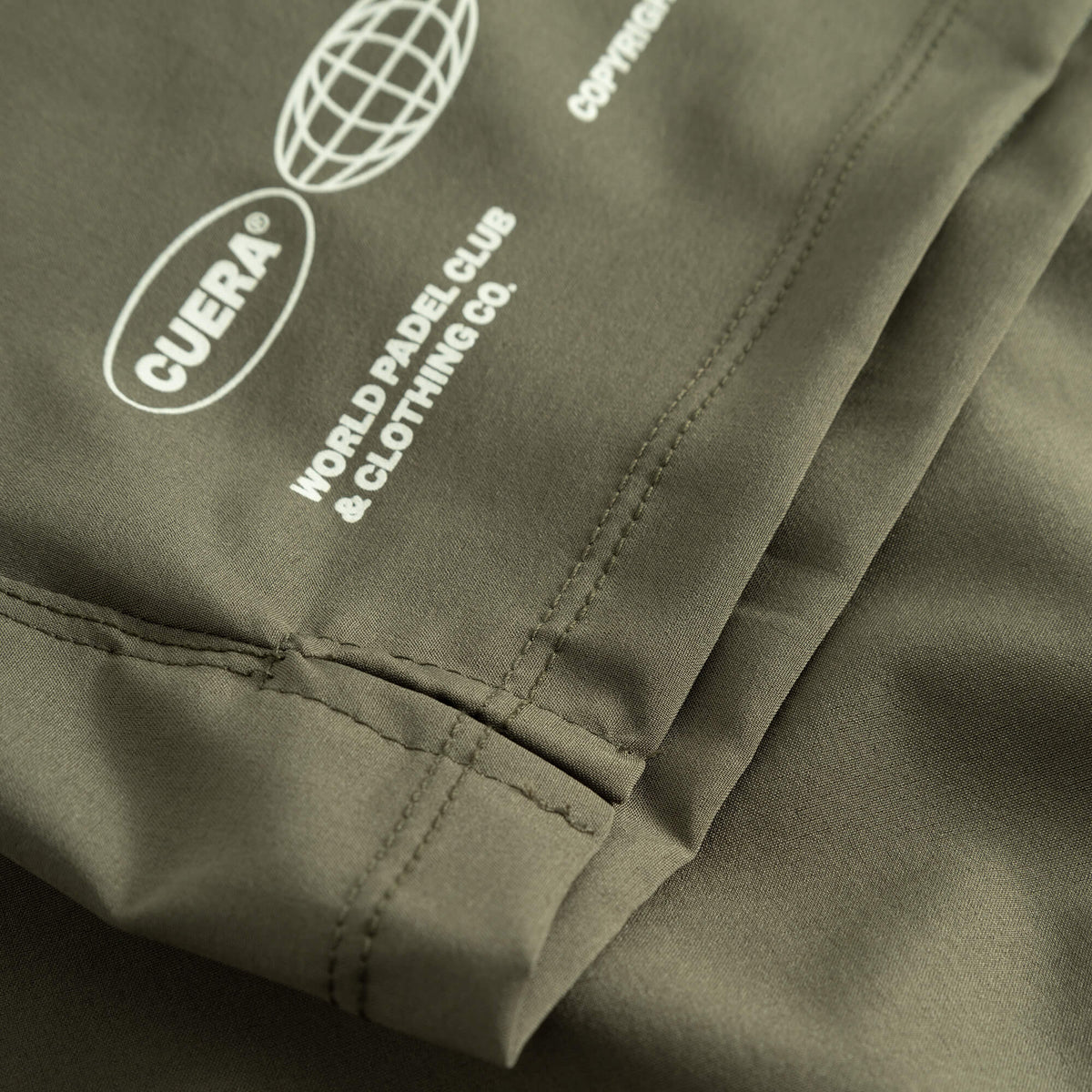 Cuera Oncourt Shorts &amp; Light Weight T-Shirt Army w. Black Bundle, logo print detail