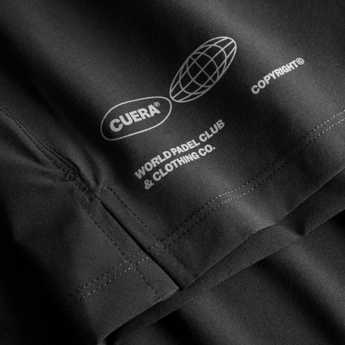Cuera Oncourt Shorts & Light Weight T-Shirt  Black Bundle, logo print detail
