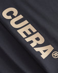 Cuera Oncourt Slim Tank Top in Black, logo print detail