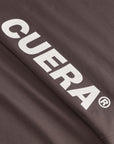 Cuera Oncourt Slim Tank Top in Dark Brown, logo print detail