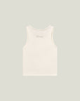 Cuera Oncourt Slim Tank Top in Off White, flat lay back view