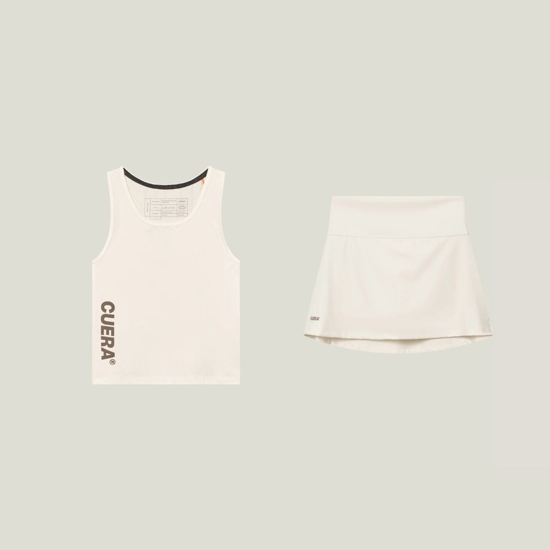 Cuera Oncourt Slim Tank Top & Oncourt Cuera Skirt 2-in-1, flat lay front view