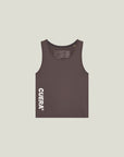 Cuera Oncourt Slim Tank Top & Skirt 2-in-1 in Dark Brown Bundle, flat lay front view