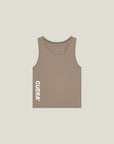 Cuera Oncourt Slim Tank Top in Walnut, flat lay front view