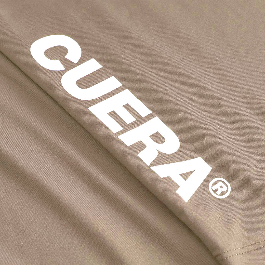 Cuera Oncourt Slim Tank Top in Walnut, logo print detail
