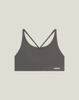Cuera Oncourt Soft Bra Top in Dark Grey, flat lay front view