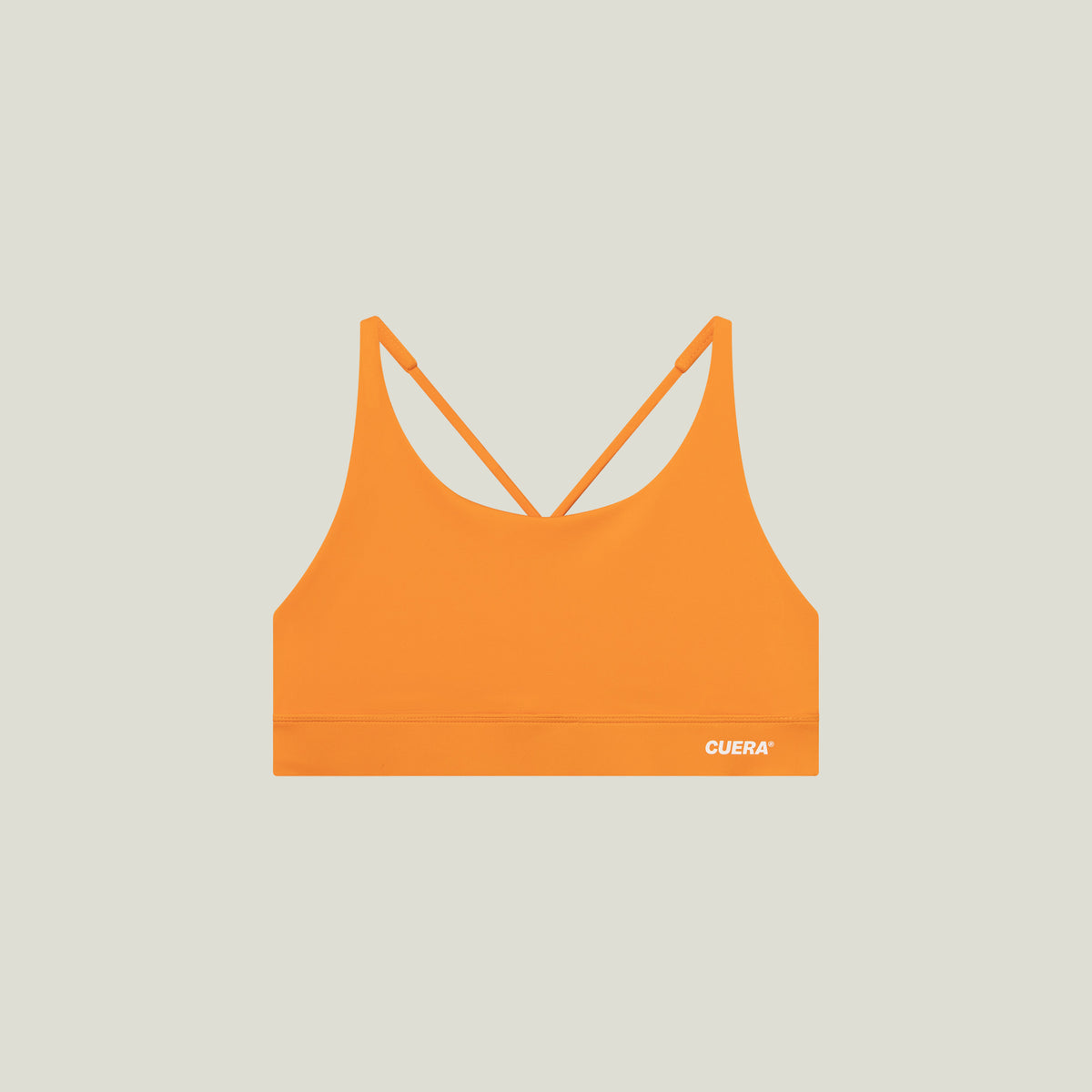 Cuera Oncourt Soft Bra Top in Orange, flat lay front view