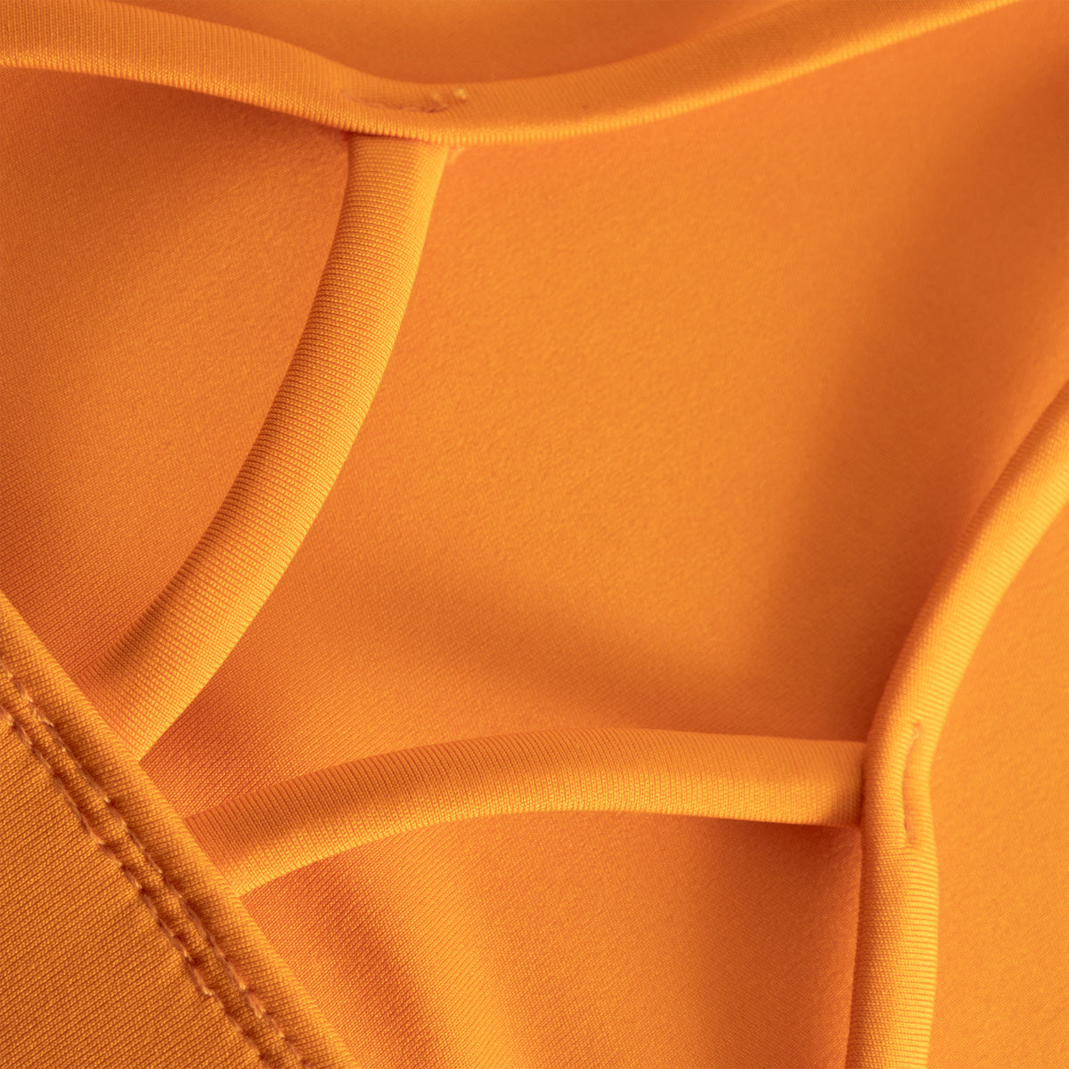 Cuera Oncourt Soft Bra Top in Orange, strap detail