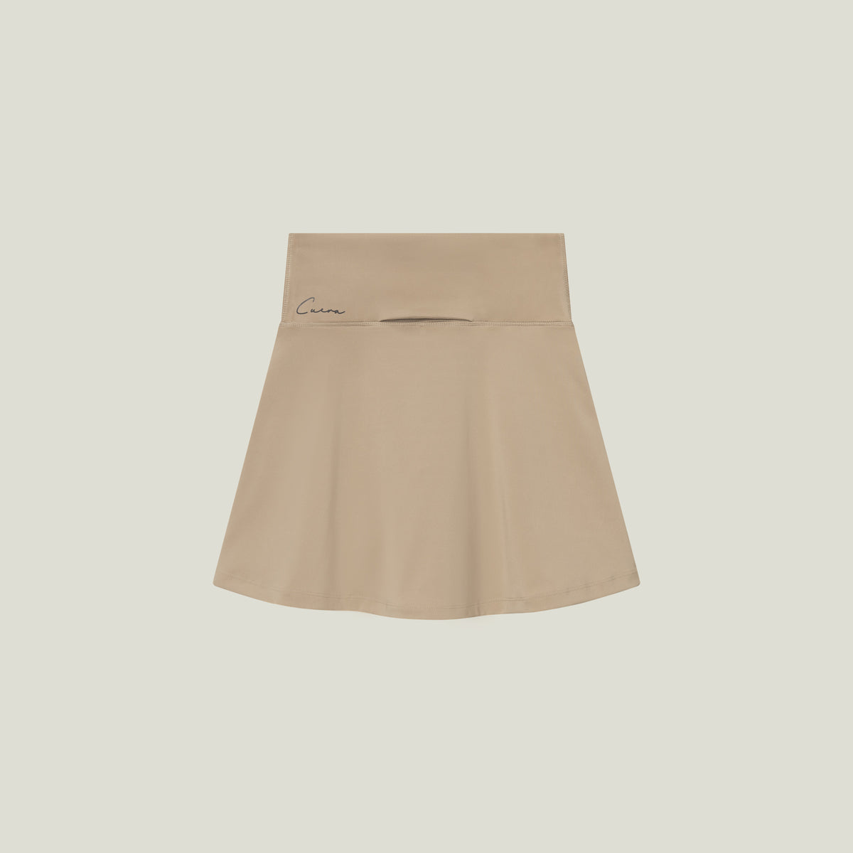 Cuera Oncourt Soft Skirt 2-in-1 in Sand, flat lay back view