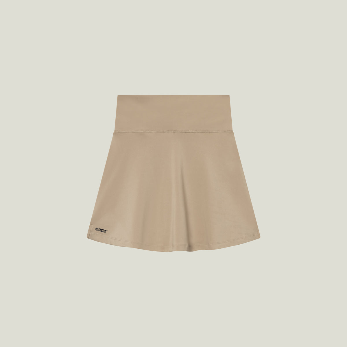 Cuera Oncourt Soft Skirt 2-in-1 in Sand, flat lay front view