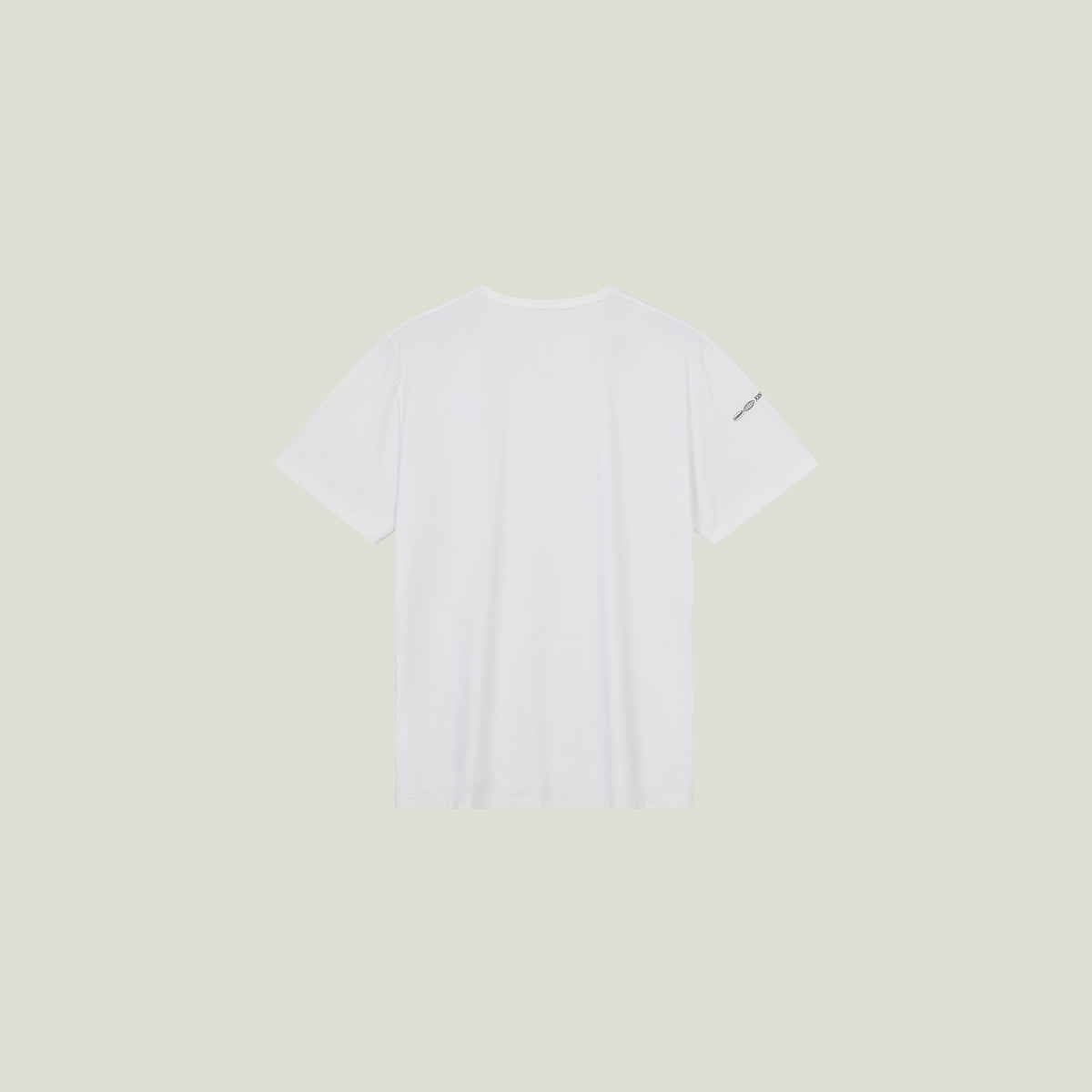 Cuera Oncourt Team T-Shirt in White With Walnut, flat lay back view