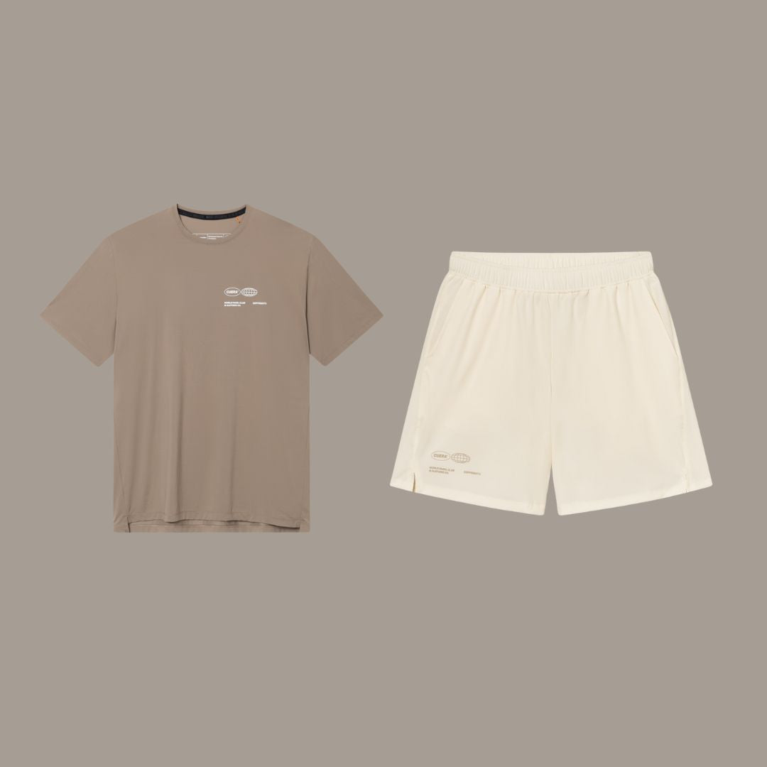 Cuera Oncourt Walnut/Off White Uniform Bundle, flat lay front view