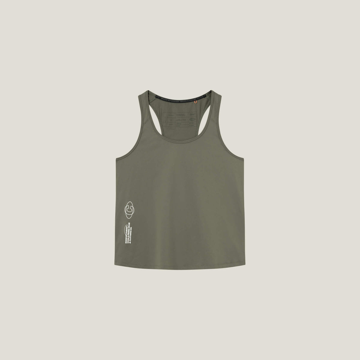 Cuera Oncourt WPC Tank in Army, flat lay front view
