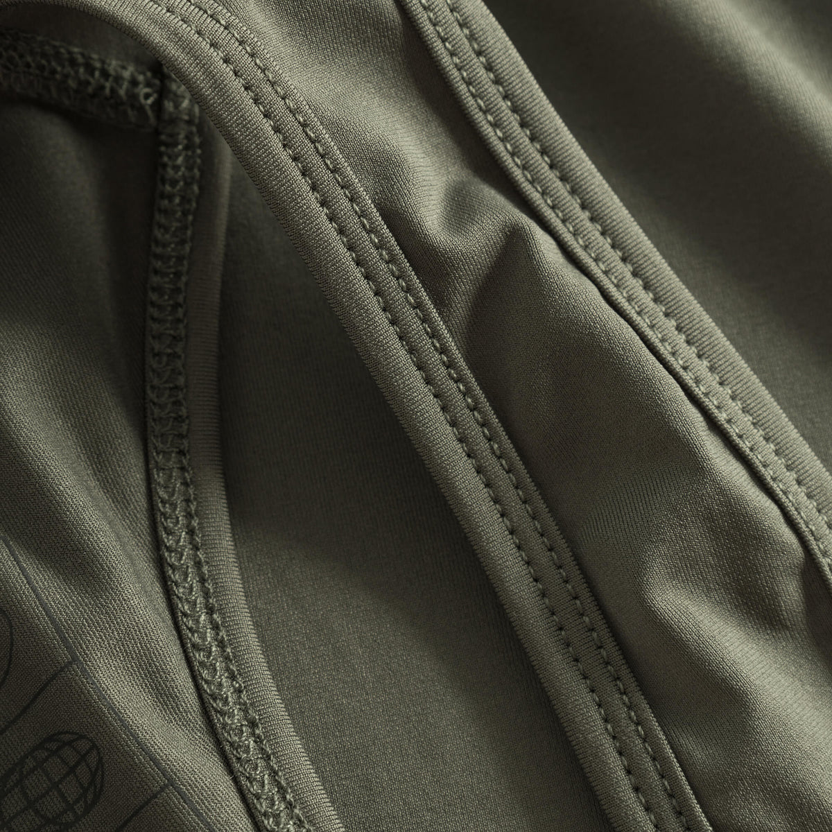 Cuera Oncourt WPC Tank in Army, seam and stitching detail